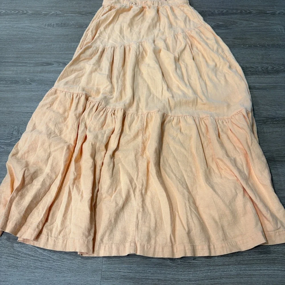 ABERCROMBIE &‎ FITCH Assymestrical Maxi Dress Small Orange Casual Bohemian